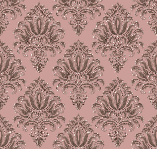 Gratis vector damast naadloze reliëf patroon achtergrond. klassiek luxe oud damastornament, koninklijke victoriaanse naadloze textuur. vintage prachtige bloemen barokke sjabloon.