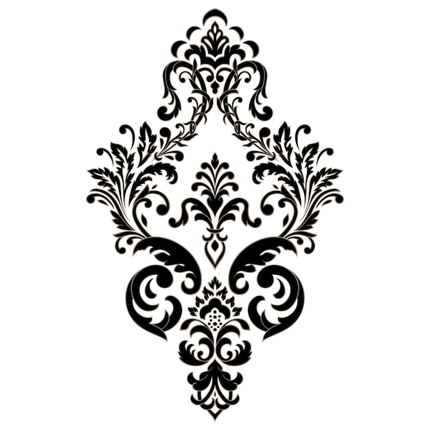 Damast vectorelement Geïsoleerde damast centrale illistration Klassieke luxe ouderwetse damast ornament Koninklijke Victoriaanse textuur voor wallpapers textiel verpakking