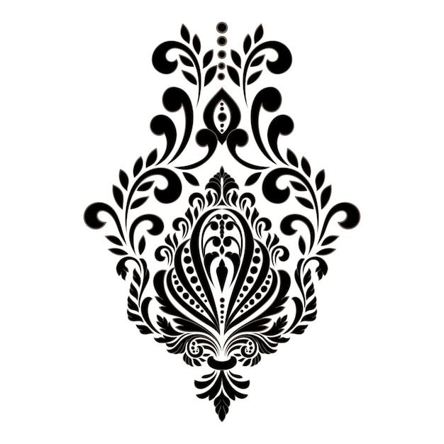Damast vectorelement Geïsoleerde damast centrale illistration Klassieke luxe ouderwetse damast ornament Koninklijke Victoriaanse textuur voor wallpapers textiel verpakking