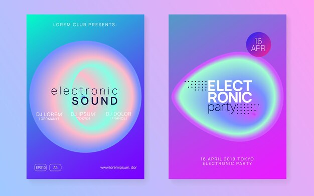 Dance Party Dynamische Achtergrond Voor Set Concept Indie Electro P