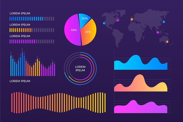 Gratis vector dashboard-elementenverzameling