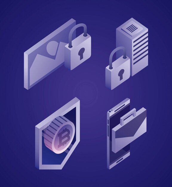 Datanetwerk illustratie pack