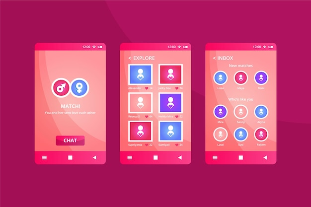 Dating app-interface concept