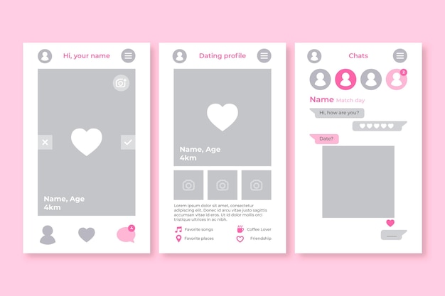 Dating app-interface concept