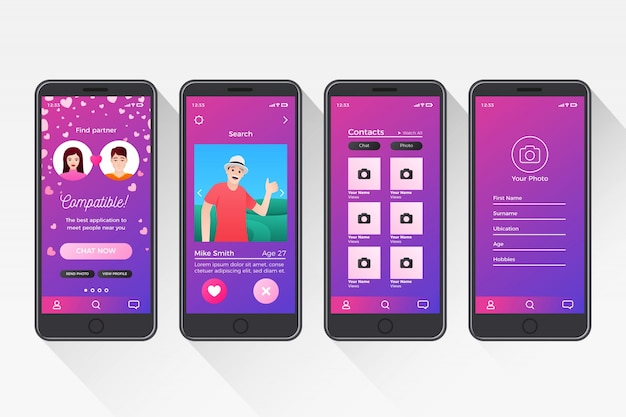 Dating app-interface concept