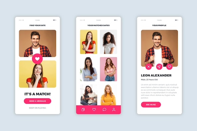 Dating app-interface ontwerp