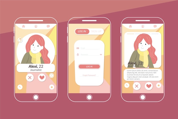 Dating app-interface