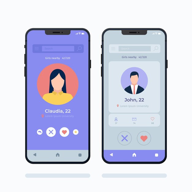 Dating app-interface