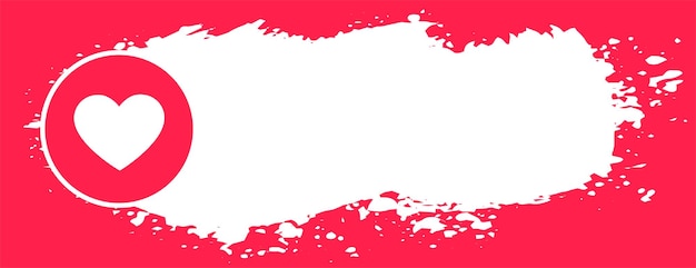 De abstracte banner van het hartpictogram met tekstruimte