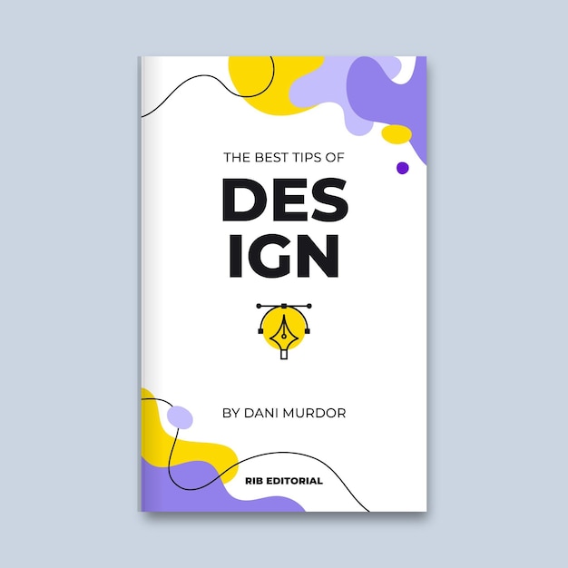 De abstracte kleurrijke omslag van het ontwerpboek Gratis Vector