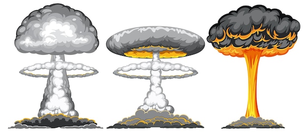 Gratis vector de atomic bomb mushroom cloud