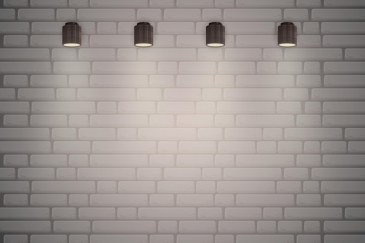Gratis Vector de bakstenen muur met vlek steekt achtergrond aan