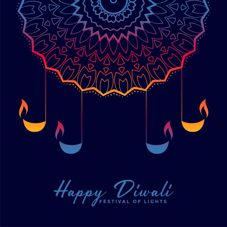 Gratis Vector de creatieve gelukkige illustratie van diwali decoratieve diya