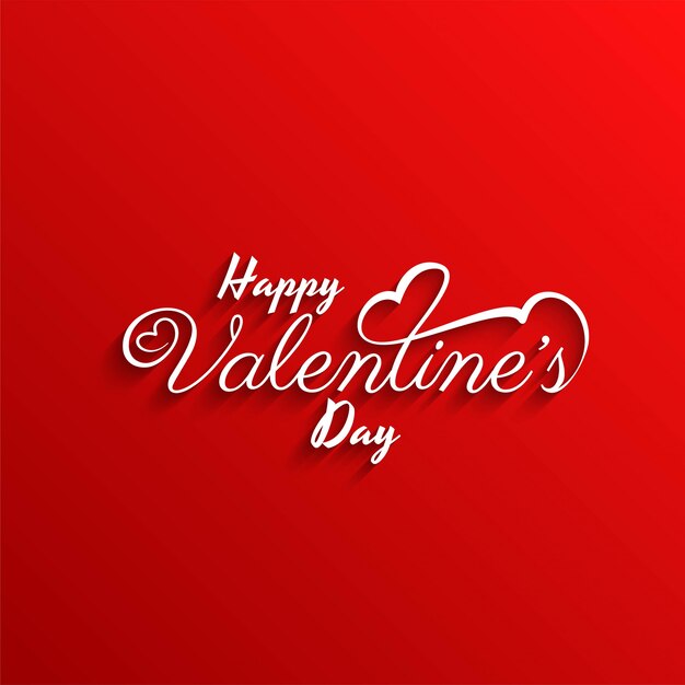 De dag modieuze rode achtergrond van de gelukkige Valentijnskaart