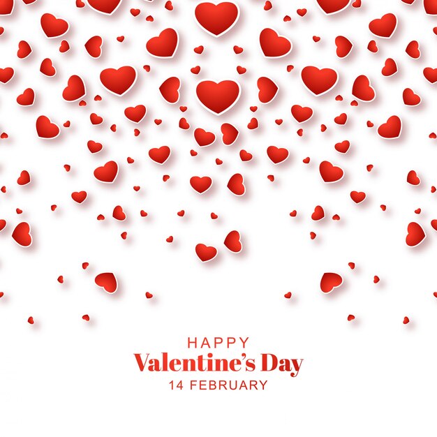 De dag van de gelukkige valentijnskaart van de groetkaart met harten