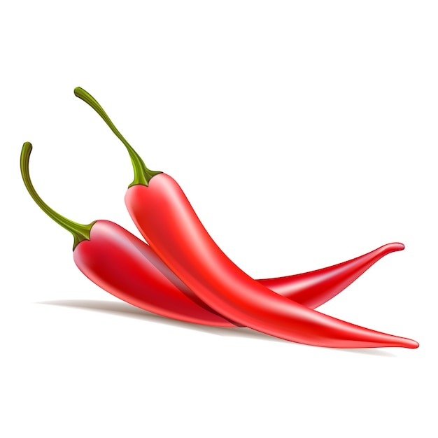 Gratis vector de ene rode chilipeper is de andere