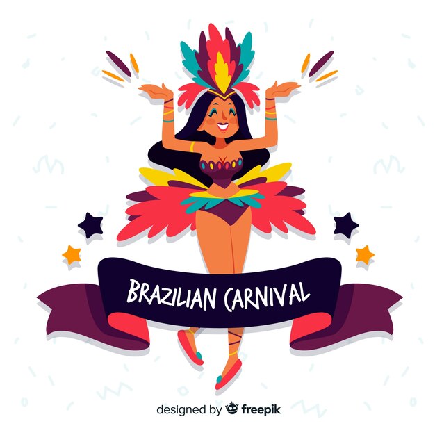 De glimlachende achtergrond van dansers Braziliaanse Carnaval