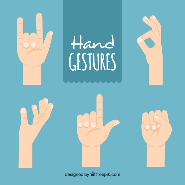 Gratis vector de handeninzameling met verschillend stelt in hand getrokken stijl