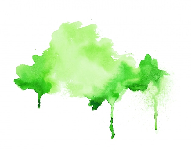 Gratis vector de heldergroene achtergrond van de waterverfhand geschilderde textuur