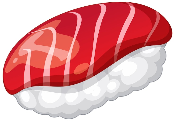 Gratis Vector de illustratie van de heerlijke sushi nigiri