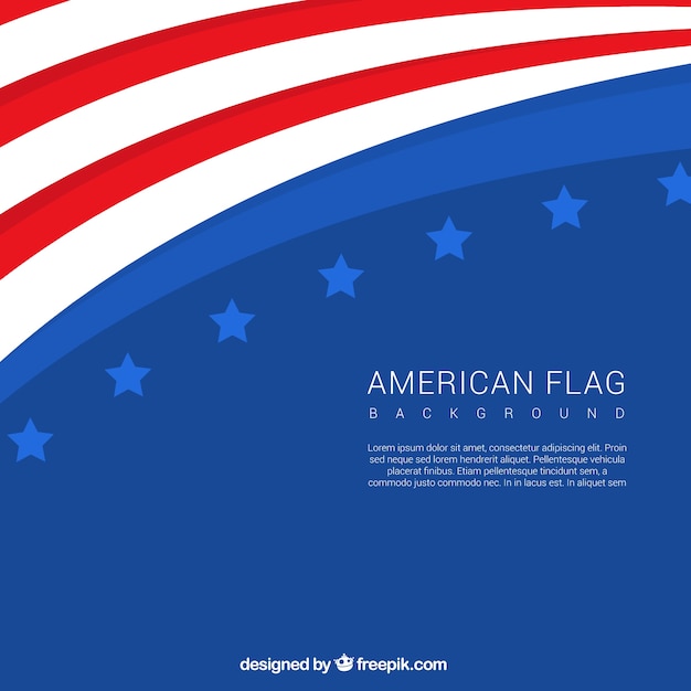 Gratis vector de moderne achtergrond van de amerikaanse vlag