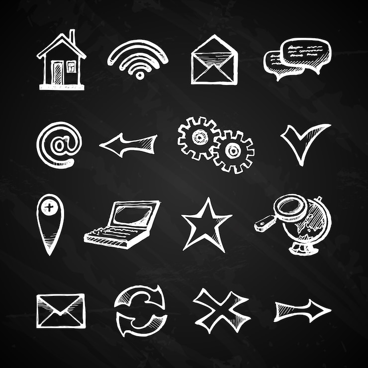 Gratis Vector de pictogrammen van internet