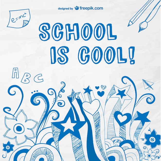 Gratis vector de school is koel vector