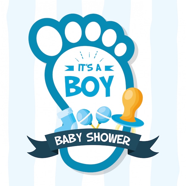 Decoratie voor baby shower kaart