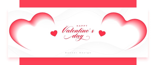 Gratis vector decoratief happy valentijnsdag groet bannerontwerp