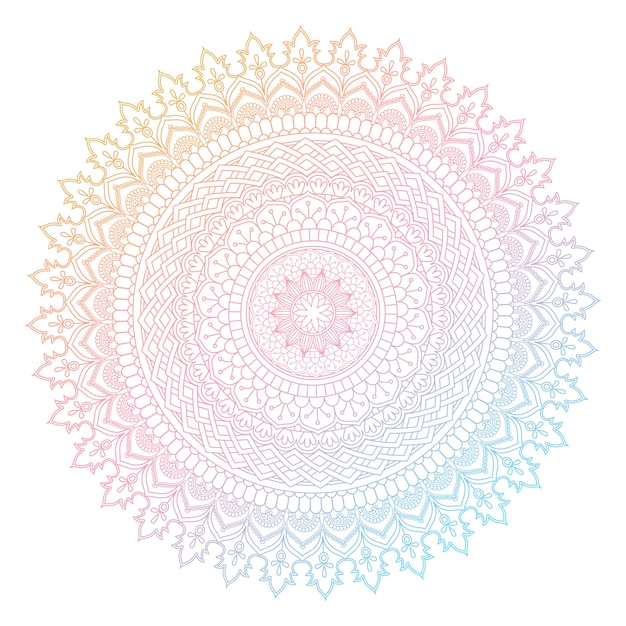 Decoratief mandala ontwerp met pastelkleuren