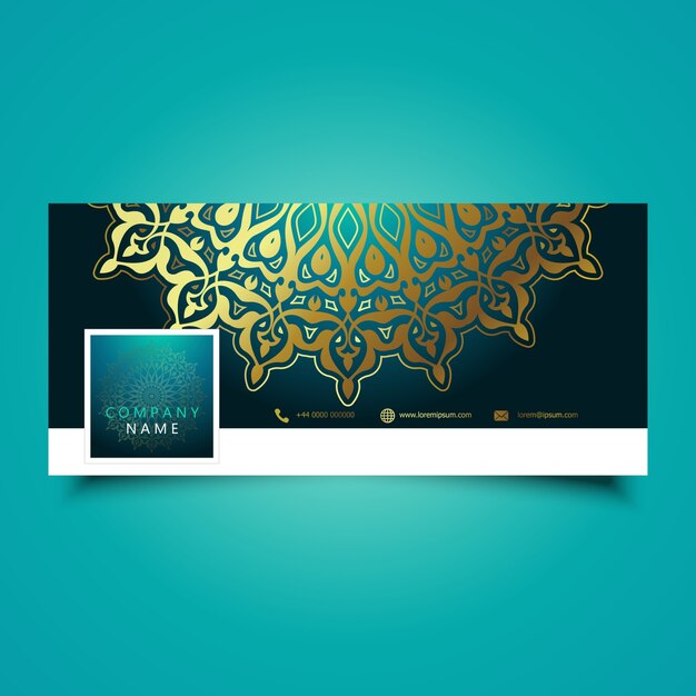 Decoratief mandala ontwerp voor sociale media tijdlijn cover
