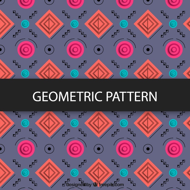 Gratis vector decoratief patroon van vormen