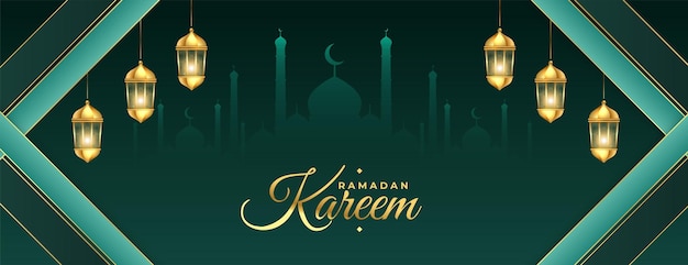 Decoratief ramadan kareem iftar seizoensgebonden bannerontwerp