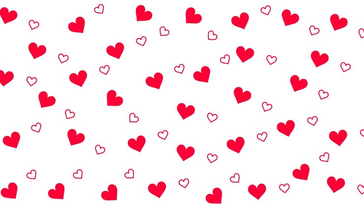Gratis Vector decoratief rood liefdeshartpatroon behang voor textieldruk