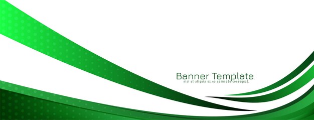 Decoratief zakelijk bannerontwerp in groene golfstijl