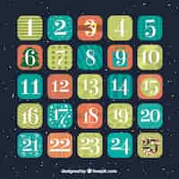 Gratis vector decoratieve adventskalender