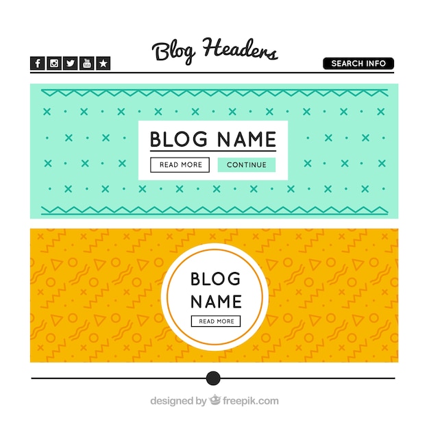 Decoratieve blog headers