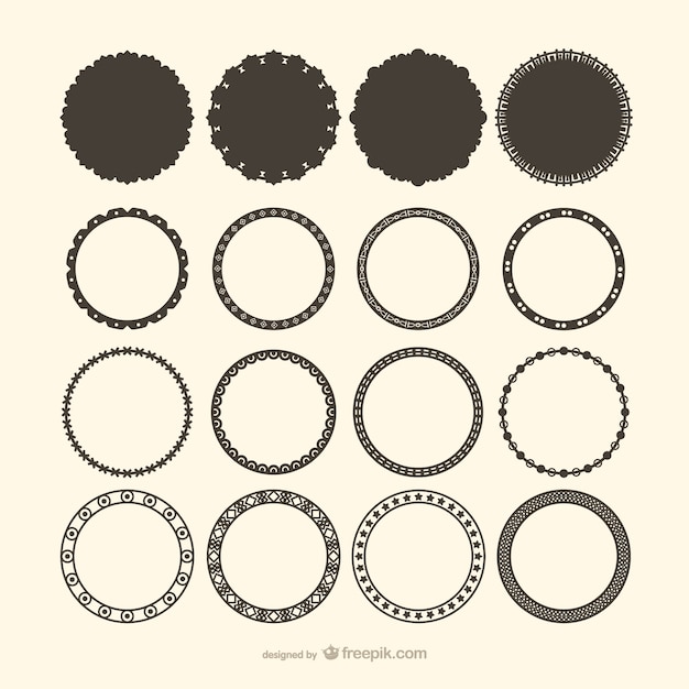Gratis vector decoratieve cirkel frame van vectoren