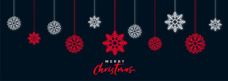 Gratis Vector decoratieve donkere het festivalbanner van kerstmissneeuwvlokken