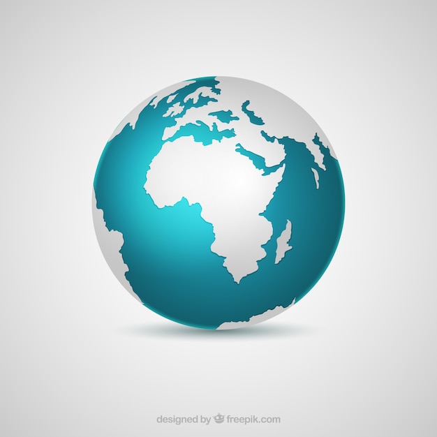 Decoratieve earth globe in realistische ontwerp