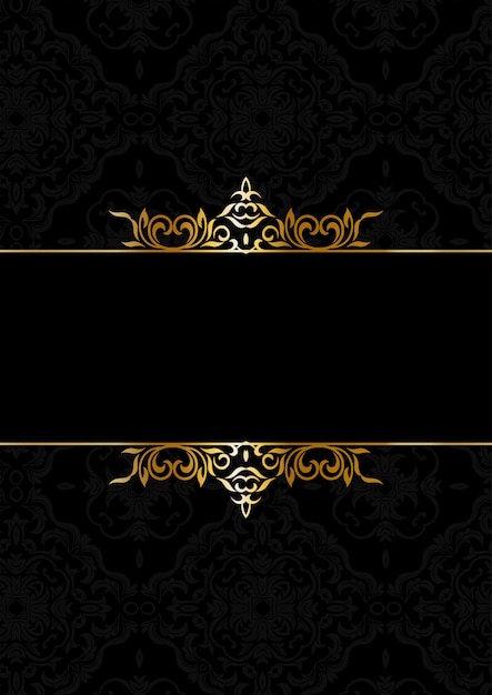 Decoratieve elegante achtergrond in zwart en goud