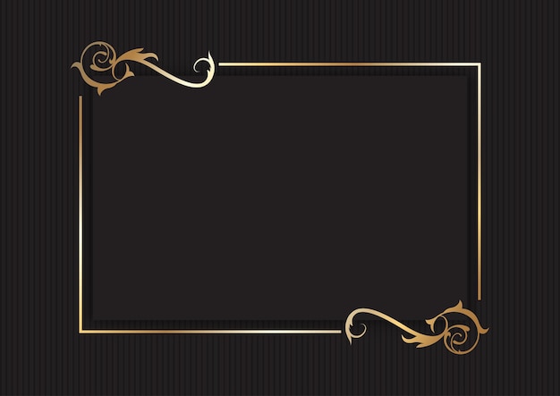 Gratis vector decoratieve elegante gouden frame achtergrond