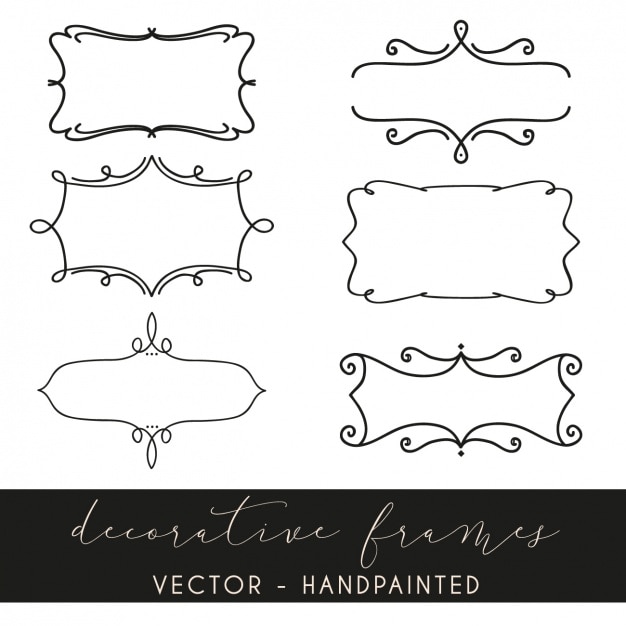 Gratis vector decoratieve frames inzameling