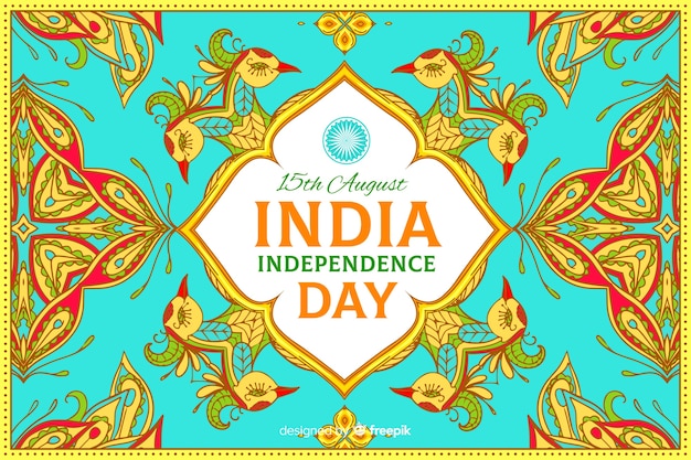 Decoratieve indiase onafhankelijkheidsdag achtergrond