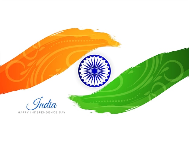 Decoratieve Indiase vlag ontwerp Onafhankelijkheidsdag achtergrond vector