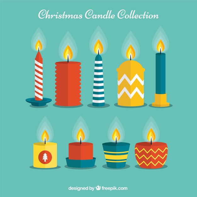 Decoratieve kerst kaarsverzameling