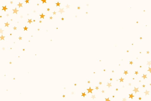 Gratis vector decoratieve kleine gouden sterren met lege ruimte vector