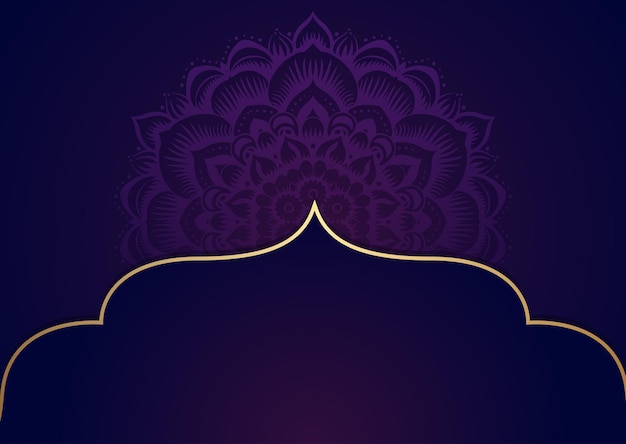 Gratis vector decoratieve mandala achtergrond met elegant frame