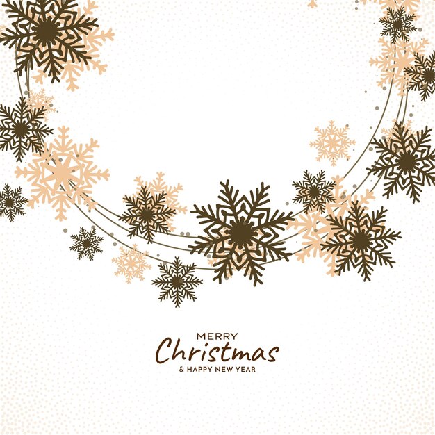 Decoratieve Merry Christmas festival sneeuwvlokken frame achtergrond vector