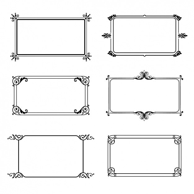 Gratis Vector decoratieve ornamenten collectie